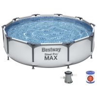 Круглый каркасный бассейн BestWay 56408 (305*76 см, 4678 л) с фильтр-насосом