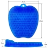 Коврик-скрабер силиконовый Ayantara с присосками для очищения и массажа ног синий