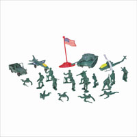 HU Комбат 8032 (144шт) военная техника, солдаты, флаг, 4 вида, в кульке, 17,5_26_4см