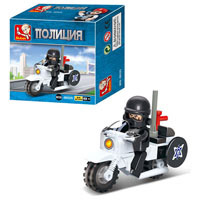 Конструктор SLUBAN M38_B0325 (96шт) полиция, мотоцикл, фигурка, 24дет, в кор_ке, 9_9_4,5см