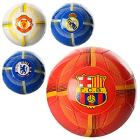 Мяч футбольный EV 3211 (30шт) размер 5, ПВХ 1,6мм, 2слоя, 32панели, 260_280г, 4 вида(клубы)
