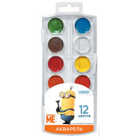 Фарби акварельні медові ТМ «Despicable Me © Universal Studios», 12 кольорів