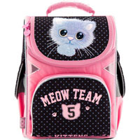 Школьный каркасный рюкзак GoPack GO18-5001S-1 "Meow Team" (34-26-13 см)