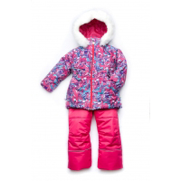 Зимний костюм для девочки мембрана Art pink Модный карапуз 86-104