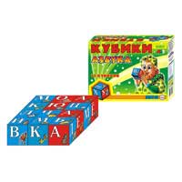 Кубики большие 12 шт "ТехноК Азбука" рус., укр. (2 вида)