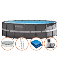 Круглый каркасный бассейн Intex 26330 (549*132 см, 26423 л) с песочным фильтром
