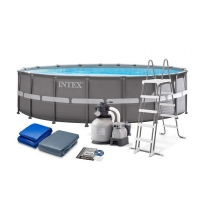 Круглый каркасный бассейн Intex 26340 (732*132 см, 47241 л) с песочным фильтр-насосом