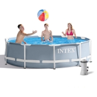 Круглый каркасный бассейн Intex 26702 с фильтр-насосом (305*76 см, 4485 л)