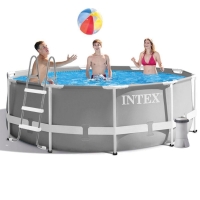 Круглый каркасный бассейн Intex 26706 (305*99 см, 6500 л) с фильтр-насосом и лестницей 