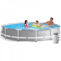 Круглый каркасный бассейн Intex 26712 с фильтр-насосом (366*76 см, 6503 л)