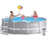 Круглый каркасный бассейн Intex 26716 (366*99 см, 8592 л) с фильтр-насосом и лестницей