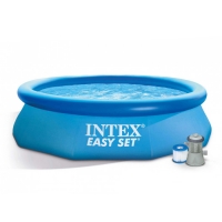Наливной, надувной бассейн Intex 28118 с картриджным фильтром (305*61 см, 3077 л)