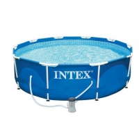 Круглый каркасный бассейн Intex 28202 с фильтр-насосом (305*76 см, 4485 л, синий) 