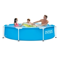 Круглый каркасный бассейн Intex 28205 (244*51 см, 1828 л, синий)