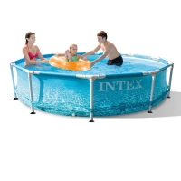 Круглый каркасный бассейн Intex 28206 (305*76 см, 4485 л) "Прозрачная вода" 