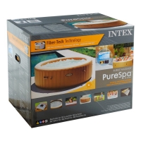 Надувной аэромассажный SPA-бассейн (джакузи) Intex 28428 (165/216х71 см, 6 человека, 1098 л) Pure Spa "Bubble Massage"