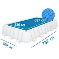 Солярный тент BestWay 58228 для прямоугольных бассейнов 732-366 см с эффектом антиохлаждение 
