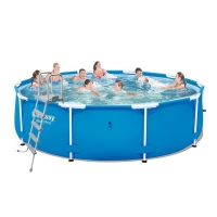 Круглый каркасный бассейн BestWay 5612U (427*132 см, 16501 л) с лестницей