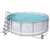 Круглый каркасный бассейн BestWay 56444 (427*122 см) с картриджным фильтр-насосом