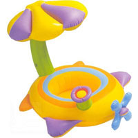 Надувная игрушка-рейдер (плотик) Intex 56580 "Самолётик" с навесом (142*80 см)