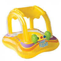 Надувная игрушка-рейдер (плотик) Intex, 56581 "Baby Float" с тентом (81*66 см)