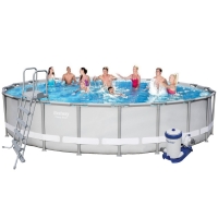 Круглый каркасный бассейн BestWay 56675 (610*122 см, 30512 л) с картриджным фильтр-насосом