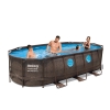 Овальный каркасный бассейн BestWay 56716 (549x274*122 см, 13430 л) с картриджным фильтр-насосом, лестницей и тентом