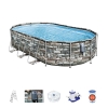 Овальный каркасный бассейн BestWay 56719 со SPA-гидромассажем (610x366*122 см, 20241 л)
