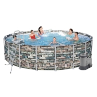 Круглый каркасный бассейн BestWay 56886 (549*132 см, 26000 л) с картриджным фильтр-насосом