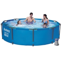Круглый каркасный бассейн BestWay 56984 (305*100 см, 6148 л) с фильтр-насосом