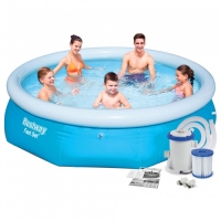 Наливной, надувной бассейн с фильтр-насосом Bestway 57270 Fast Set ( 305*76 см, 3800 литров) 