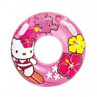 Детский надувной круг Intex 58269 с ручками "Hello Kitty" (97 см)