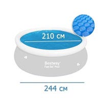 Солярный тент BestWay 58060 для круглого бассейна 244 см с эффектом антиохлаждение