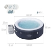Надувной аэромассажный SPA-бассейн (джакузи) Bestway 6001C "Miami" (180 х 66 см, 2-4 человек)