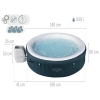 Надувной аэромассажный SPA-бассейн (джакузи) Bestway 6001D "Miami" (196 х 66 см, 4-6 человек) 