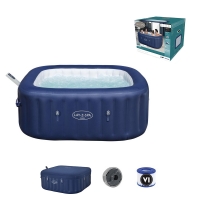 Надувной аэромассажный SPA-бассейн (джакузи) Bestway 6001H "Hawaii" (180-180-71 см, до 6 человек, Wi-Fi)