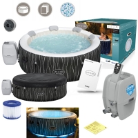 Надувной аэромассажный SPA-бассейн (джакузи) Bestway 60059 с подсветкой "Hollywood" (196х66 см, 4-6 человек) Lay-Z-Spa AirJet