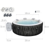 Надувной аэромассажный SPA-бассейн (джакузи) Bestway 60059 с подсветкой "Hollywood" (196х66 см, 4-6 человек) Lay-Z-Spa AirJet