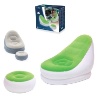 Надувное кресло BestWay 75053 (122-94-81 см) с пуфиком (54*54*26 см)