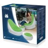 Надувное кресло BestWay 75053 (122-94-81 см) с пуфиком (54*54*26 см)