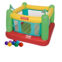 Детский надувной батут BestWay 93533 Fisher-Price со встроенным насосом и 50 шариками (175*173*135 см)
