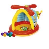 Надувной детский игровой центр BestWay 93538 Fisher-Price "Вертолётик" (155*102*91 см) с 25 шариками