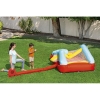 Детский надувной уличный батут BestWay 93549 Fisher-Price с внешним насосом (200*170*152 см)
