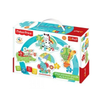 Пазлы Baby CLASSIC Зебра, Жираф, Слон, Крокодил Trefl Fisher-Price