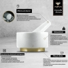 Мраморная ступка Aqevo Premium Weiss (250мл, 3 кг, 14-14-8 см)