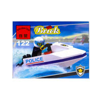 Конструктор BRICK 122 (240шт) полиция, скутер, фигурка, в кор-ке, 9,5-7-4,5см