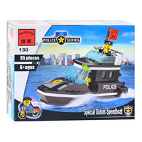 Конструктор Brick 130 Полицейский катер 95 деталей