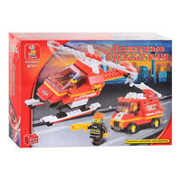 Конструктор SLUBAN M38 B0219 620029 Пожарные спасатели, вертолет, 211 дет