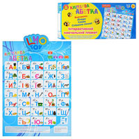JT Плакат 7027 (12шт) говорящий, УКР. азбука, на бат-ке, в кор-ке, 49,5-23,5см