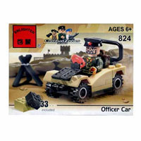 Конструктор BRICK 824 (320шт) офицерская машина, 33 дет, в кор-ке, 9,5-7-4,5см
